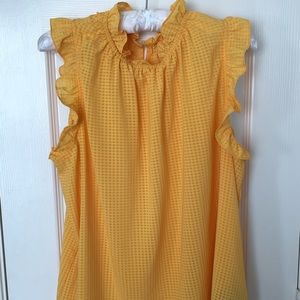 💖 Who What Wear Sleeveless Top w/ Ruffles 💖